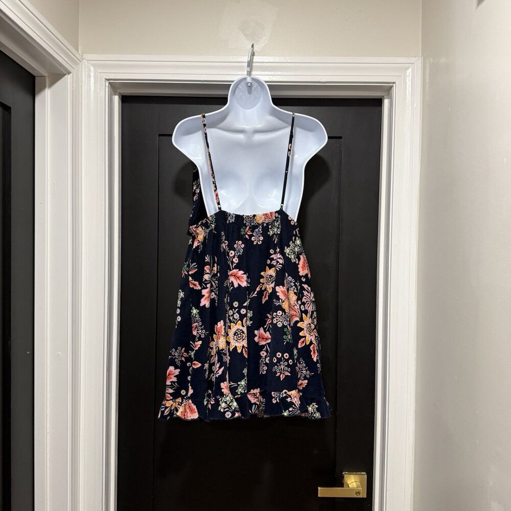 Free People Babydoll Dress Cord Looking Glass Floral Sundress Womens Sz Large - Picture 3 of 7